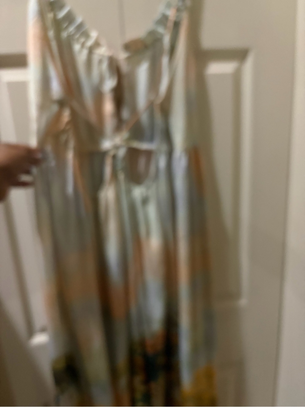 Tropical Print Maxi Dress in Pastel Multi - Picture 2 of 2